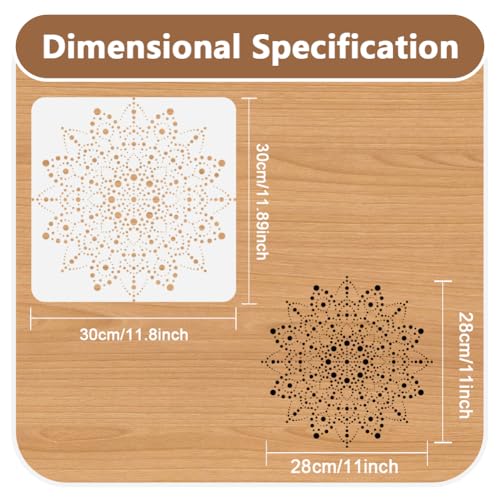 Dot Mandala Stencil, Reusable Painting Template, DIY Home Decor - style: Dot Mandala