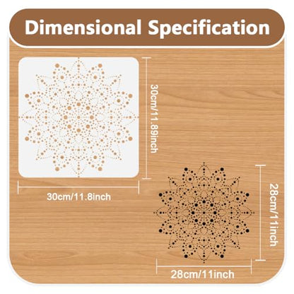 Dot Mandala Stencil, Reusable Painting Template, DIY Home Decor - style: Dot Mandala