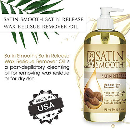 Satin Smooth Release Wax Residue Remover Oil, Post Wax Treatment, 16 oz - size: 16 Fl Oz (Pack of 1)