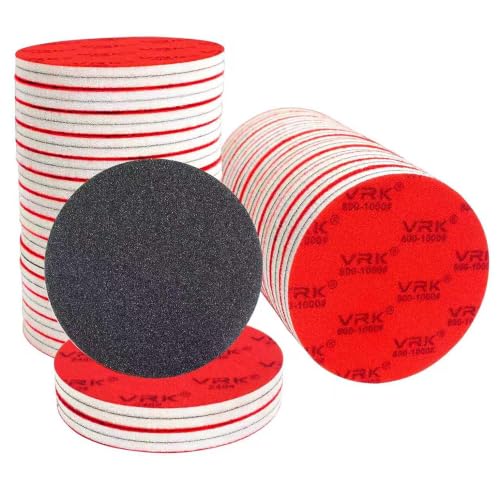 24 PCS 5 Inch Hook and Loop Sanding Sponge Discs Set 2000 Grit - size: 5 In 2000 Grit 24 PCS