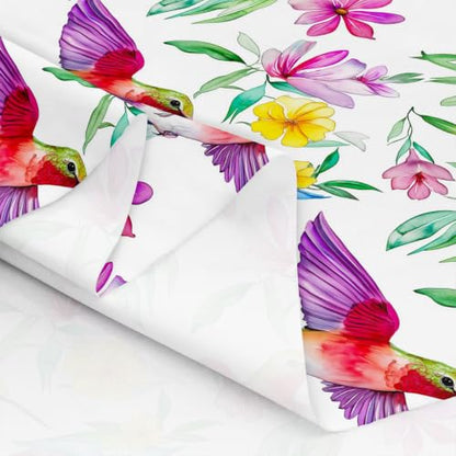 Hummingbird Fabric By The Yard, Tropical Floral Upholstery Fabric, Palm - color: Multi 02, size: 3 Yards