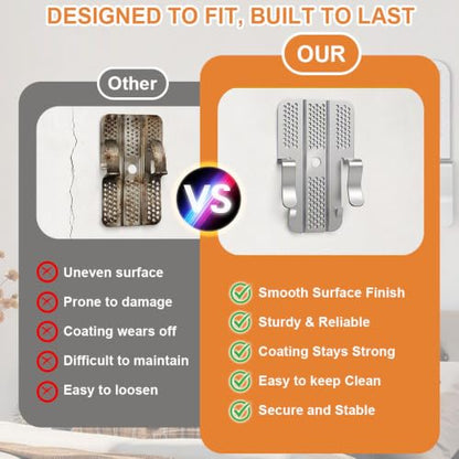 Drywall Repair Clips 12 Pack, Stainless Steel Drywall Fastener Clip Kit with 24 Screws, Wall Hole Repair Patch Fits 1/2 inch Panels for DIY Damaged Walls Repairing, Home Improvement