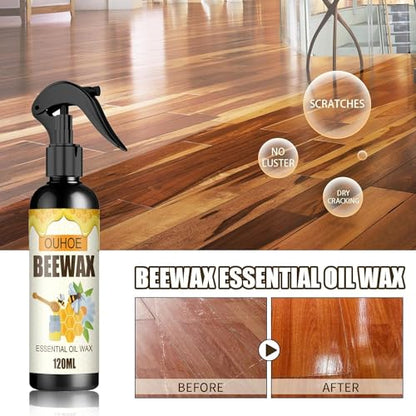 2PCS Natural Beeswax Spray, Beeswax Spray Cleaner, Beeswax Furniture Polish, The Original Beeswax Spray, Wood Seasoning Beewax For Furniture Floor, for Furniture, Floor, Tables, Cabinets