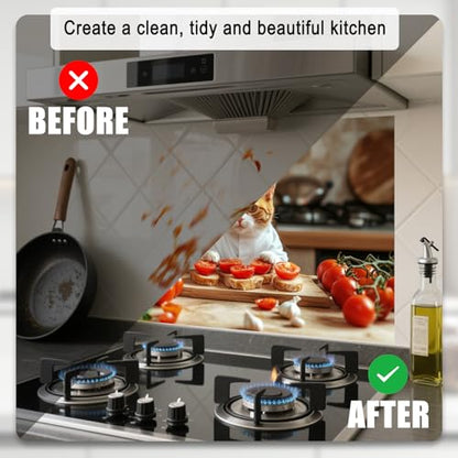 Nuxovilar Kitchen Backsplash Peel and Stick Wallpaper,17.72"x27.56" - color: A-Chef Cat