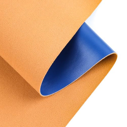Faux Leather Vinyl Upholstery Fabric, 54 x 36 inches Synthetic Repholstery Leather Vinyl, Soft Touch Distressed DIY and Craft Material (Royal Blue, 1 Yard) - color: Royal Blue
