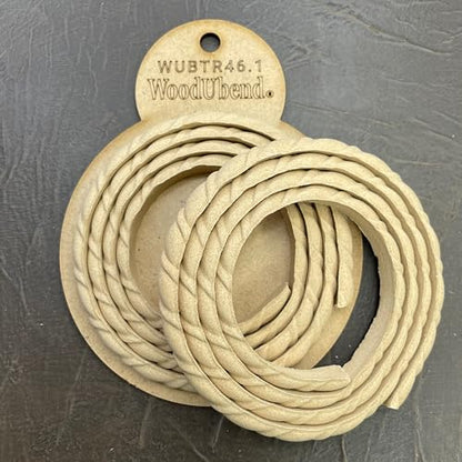 WoodUBend Pack of Two Trims WUBTR46.1 100x1cm Heat Bendable & Flexible Wood Trims - DIY Craft, Furniture & Home Decor - Easy to Apply & Paint - Versatile, Reusable & Durable - size: Pack of 2 (100x1cm)