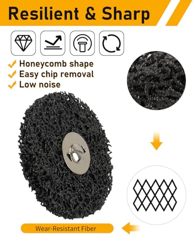 ZORUNNA 2Pcs 4" Paint Stripping Disc, Paint and Rust Stripper Wheel Drill - color: 2 Pcs