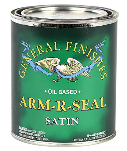 General Finishes Arm-R-Seal Oil Based Topcoat, 1 Quart, Satin - color: Satin, size: 1 Quart