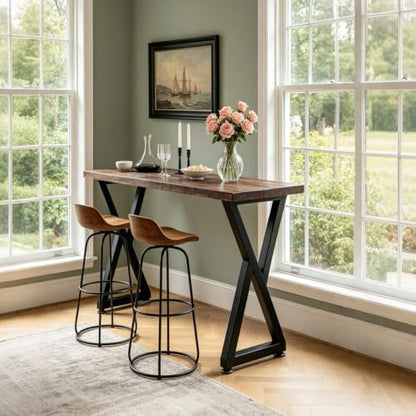 36" Metal Bar Table Legs, Black Counter Height Legs, Heavy Duty Furniture Feets with Adjustable Protector Feet for Coffee & Dining Table, Desks, Set of 2 - size: 36 '' Z Shape