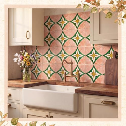 Faccito 24 Pcs Diamond Star 4x4 Tile Stickers Peel Stick Wall - style: Diamond Star