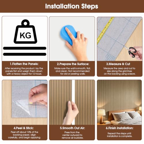 3D Peel and Stick Wall Panels PVC Grille Slat 394"x15.8" Self-Adhesive Wall Sticker Soundproof Paneling for Walls and Ceiling in Faux White Wood Grain Texture - color: Walnut Tone, size: 394"x15.8"
