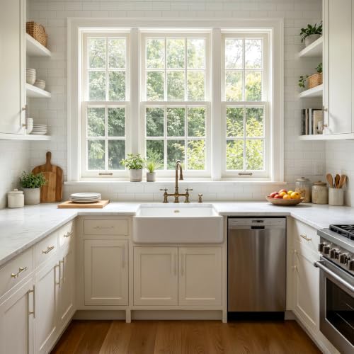 Goldenwarm Brushed Nickel and Gold Cabinet Pulls 3" Nickel and Brass Pulls - color: Brushed Nickel & Matte Gold, size: 3 Inch Hole Centers