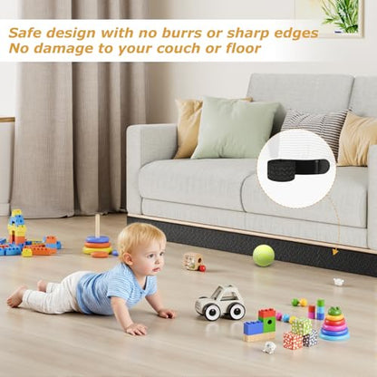 Under Couch Blocker 3" x 13 ft, Elastic Sofa Gap Bumper for Straight-Leg - size: Small