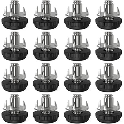 16 Pack 5/16" Stainless Steel Screw-in Furniture Levelers, Adjustable Furniture Levelers Screw in Threaded,T- Nut Kit Threaded Leveling Feet Glides for Table, Chair, Furniture Legs - color: 16 Pack (With T-nuts)