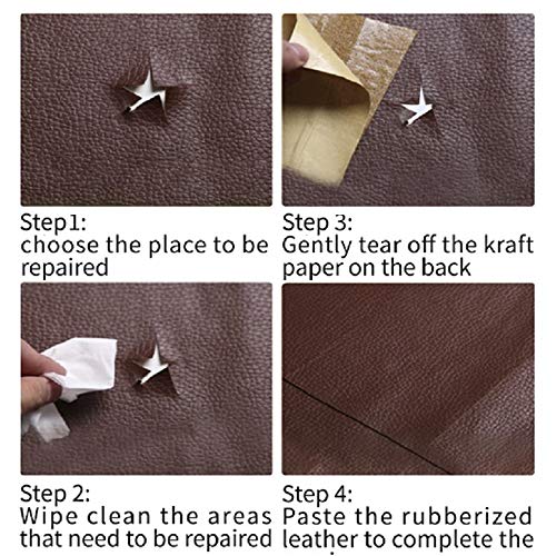 Leather Repair Tape Patch kit Dark Blue, 4 x 60 Self Adhesive Leather Patch for Couch,Sofa,Car Seat,Handbag,Furniture,Drivers Seat,Jacket, Computer Chair First Aid Vinyl Repair kit - color: Dark Blue, size: 4*60 inch