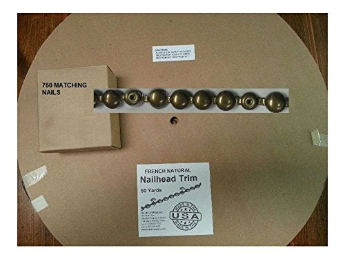 150 ft FRENCH NATURAL Upholstery Tackstrips Roll Strip Nailhead Trim & 750 Nails