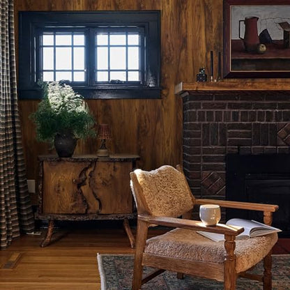 Dimoon 394"x15.7" Thickened Texture Brown Wood Grain Vintage Wallpaper Roll - size: 15.7" x 393"