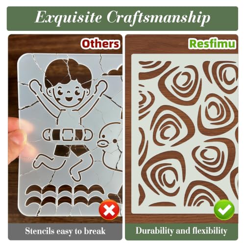 Geometric Texture Stencils for Crafts Reusable 25Pcs Stencils(6X6 Inch) - color: Texture 31