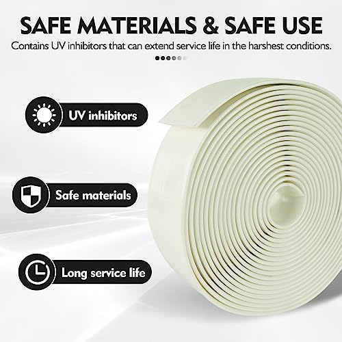 LukLoy 2" Wide 20ft Long Vinyl Straps for Patio Chairs Repairs, White - color: White, size: 20 Ft strap + 20 rivets