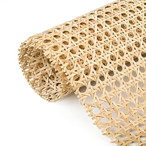24" Width x 3.3 Feet Cane Rattan Webbing Roll for Caning Projects, Cane Webbing Sheet, Natural Pre-Woven Open Mesh Cane for Furniture Chair Cabinet Ceiling Bed Door - size: 24in W x 3.3ft L