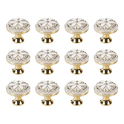 Wealrit 12 pcs Diameter 1.2 Inch Flower Shaped Cabinet Knobs