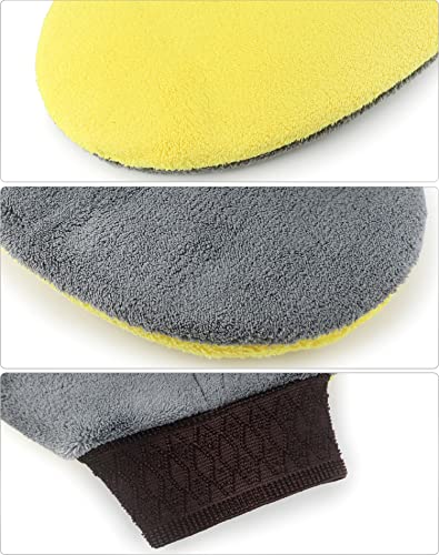 QWORK 4 Pack Painter's Gloves, Soft Microfiber Terry Mitts for Cleaning, Dusting, and Painting