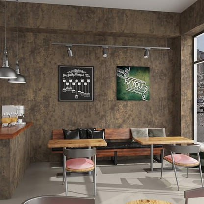 48x354in Extra Wide Concrete Wallpaper Peel and Stick Dark Brown Cement Countertop Contact Paper Waterproof Vinyl Wrap Matte Thick Bubble-Free Design Self-Adhesive Wall Sticker Retro Industrial Style - color: Dark Brown, size: 48" x 354"