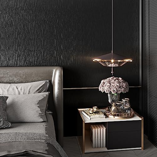 Black Stainless Steel Wallpaper Peel and Stick Backsplash Refrigerator Wrap - size: 15.75"x78"