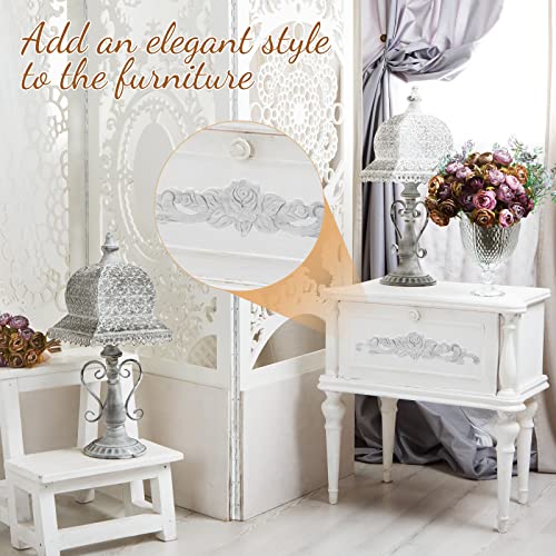 Yalikop 5 Pcs Wood Appliques and Onlay for Furniture, Small Size, Flower - color: Flower, size: Small Size