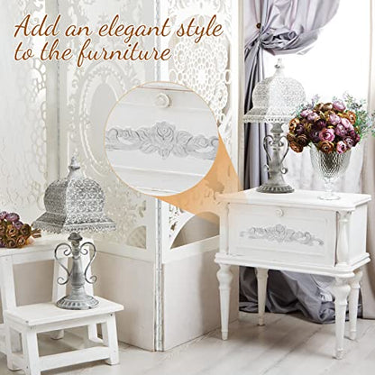 Yalikop 5 Pcs Wood Appliques and Onlay for Furniture, Small Size, Flower - color: Flower, size: Small Size