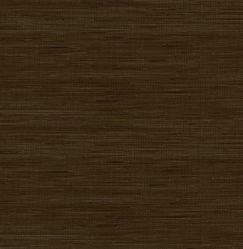 NuWallpaper x Society Social Brown Classic Faux Grasscloth Peel & Stick Wallpaper, SSS6010 - color: Brown
