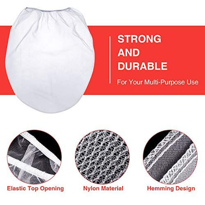 25 Pcs 5 Gallon Elastic Top Paint Strainer Bags White Fine Mesh Bag Filters for Hydroponics Painting Gardening