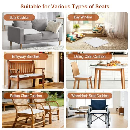 High Density Upholstery Foam 1" X 18" X 18", 3PCS Couch Cushion Replacement - size: 1" X 18" X 18"
