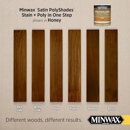 Minwax PolyShades, Satin, Honey, 1 Quart - color: Honey, size: 1 Quart, style: Satin