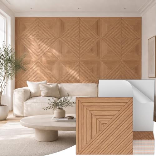 TONOR 16 Pack Acoustic Panels Peel and Stick, 23.6''x23.6''-62 sq.ft. - color: Natural Oak, size: 16 PCS
