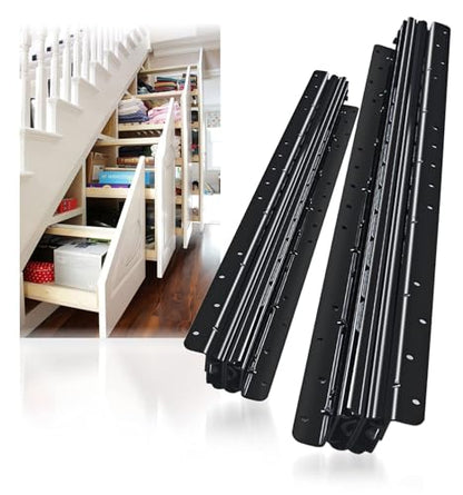YENUO Undermount Concealed Drawer Slides Full Extension 16–40 Inch 250 LB - size: 24 Inch, style: Load: 250 lb – Bottom Mount