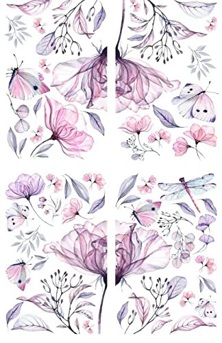 Dixie Belle Belles & Whistles Transfer - Translucent Garden - 24.8” x 38.8” Sheet - Rub On Decorative Transfer for Crafts, Furniture, DIY - Crafting Design - size: Translucent Garden