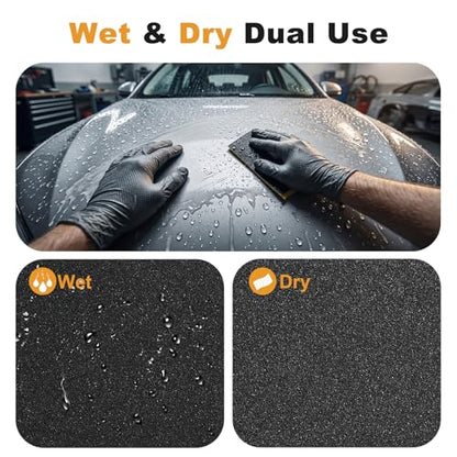 80 Grit Sandpaper Roll, 3-2/3" Wide 11 Yards Long Wet Dry Sanding Sheet