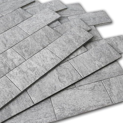 BeNice Marble Peel Stick Backsplash Tile Kitchen Travertine Gray 10pcs - color: Travertine Gray, size: 10sheets