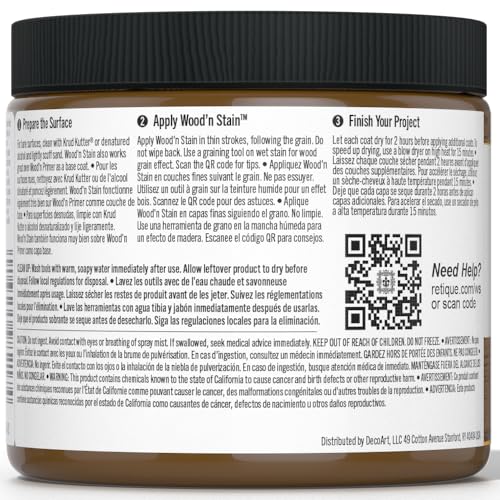 Retique It Wood'n Stain - Liquid Wood Gel Stain Interior/Exterior (16 oz (Pint), 35 Dark Oak)