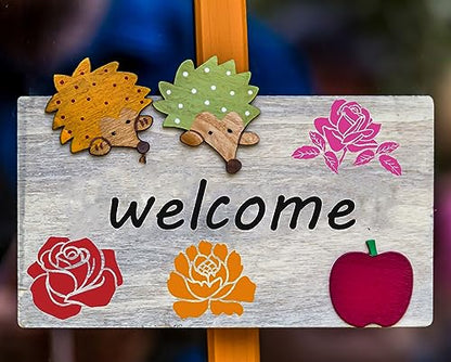 20 Pieces Rose Flower Stencils for Painting on Wood Reusable Floral Stencil for Craft Border Flowers Drawing Template Stencil for Canvas Wall Paper Furniture DIY Scrapbooks Crafts Home Decor (Rose)