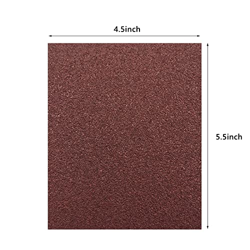1/4 Sheet Sandpaper 4.5 x 5.5 Inch, Wet Dry Sand Paper, 30Pcs Sanding Sheets for Palm Sanders Hand Sanding Blocks on Woodworking, Metal, Primers, Automotive Paint, Detail Polishing (60 Grit) - style: 60Grit-30pcs