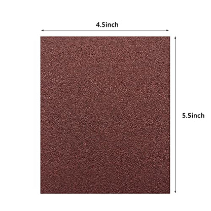 1/4 Sheet Sandpaper 4.5 x 5.5 Inch, Wet Dry Sand Paper, 30Pcs Sanding Sheets for Palm Sanders Hand Sanding Blocks on Woodworking, Metal, Primers, Automotive Paint, Detail Polishing (60 Grit) - style: 60Grit-30pcs