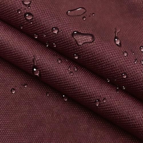 Waterproof Canvas Cloth Fabric by The Yard 60" W 600D Oxford Polyester Upholster Fabric Water Resistant Material for Outdoor Furniture Chair Cushion Cover DIY Sewing (1 Yard, Wine Red) - color: Wine Red, size: 1 Yard