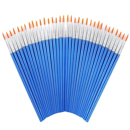 DECYOOL 60 Pcs Round Paint Brushes Bulk, Small Paint Brush for Painting - style: Round Brushes