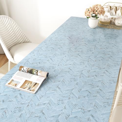 Wallercity Light Blue Twill Grasscloth Peel and Stick Wallpaper Removable Fabric Grass Cloth Wallpaper Self Adhesive Twill Cloth Contact Paper for Cabinets Shelf Waterproof Vinyl Paper 15.8''x78.7'' - color: Light Blue Twill, size: 15.8" x 78.7"