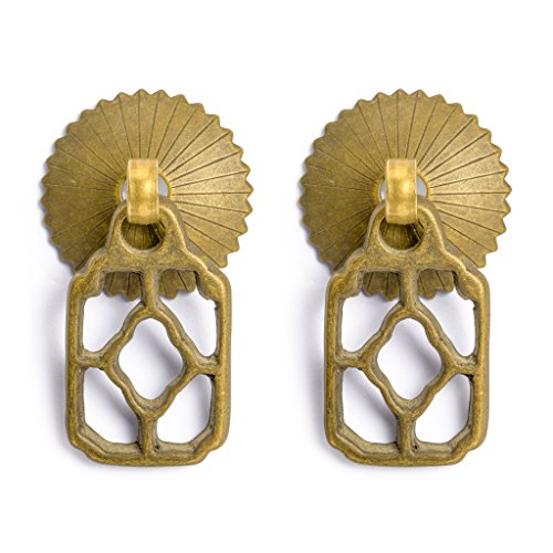 Hardware Philosophy HP Flower Box Brass Pulls, 2-Pack, 2.1 in