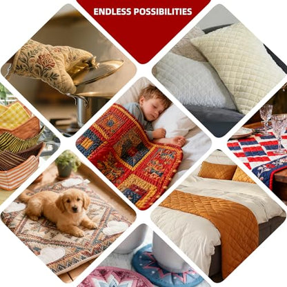 RRKTP Cotton Batting for Quilting，200 g/m² Lightweight Quilt Batting Queen Size，Natural All Season Comfort Cotton Stuffing, Sewing Handmade & DIY Crafts 90"×96" - size: 90×96