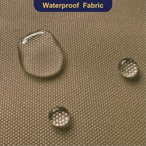 Waterproof Canvas Fabric by The Yard 600D Upholstery Outdoor Fabric 58”W - color: Khaki, size: Cut by the yard