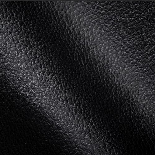 Marine Vinyl Fabric, Upholstery Faux Leather, Outdoor Boat Automotive, DIY and Crafting Pleather - Cut by The Yard (Black) - color: Black, size: Cut By The Yard